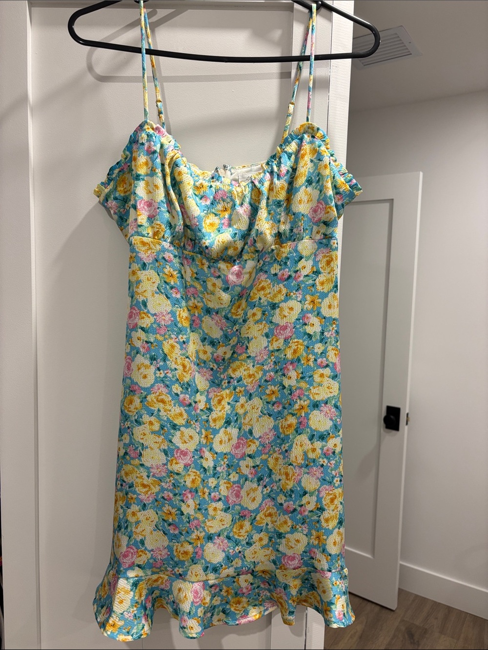 All in Favor Turquoise Floral Slip Dress